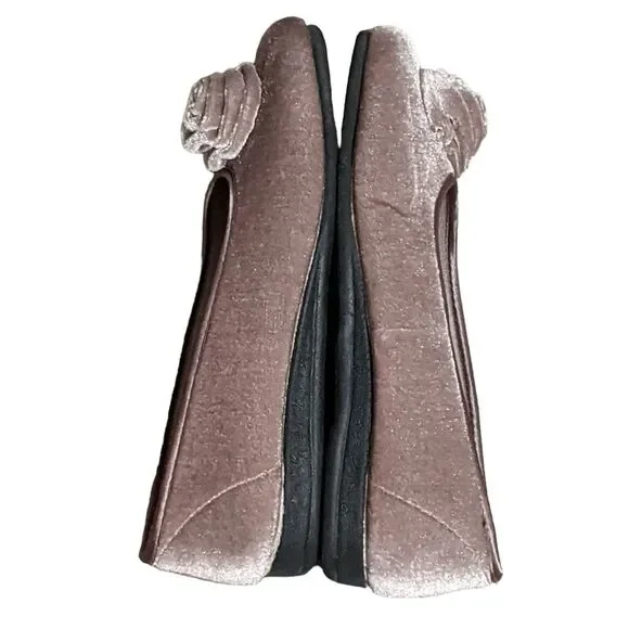 Flexus by Spring Step rose loud light grey velvet slipper ballet flat 38 - Picture 3 of 8